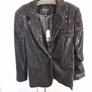 Insight Shimmering Black Sequin Blazer